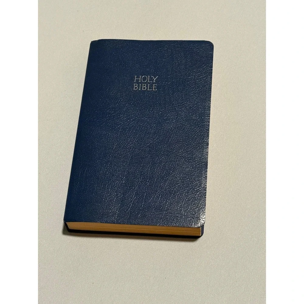 Thomas Nelson NKJV Holy Bible Blue Imitation Leather Compact Gold Edged Pages